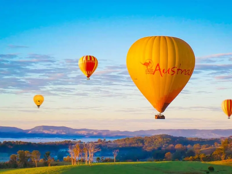 Gold Coast Balloon Flight with Vineyard Breakfast & Alpacas — hot air balloon ride in Gold Coast