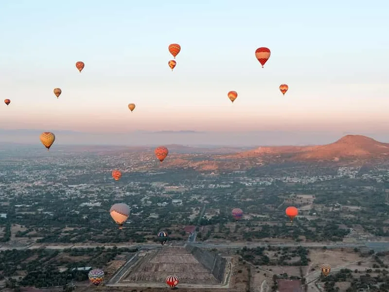 Teotihuacan Hot Air Balloon Ride from Mexico City — hot air balloon ride in Teotihuacan
