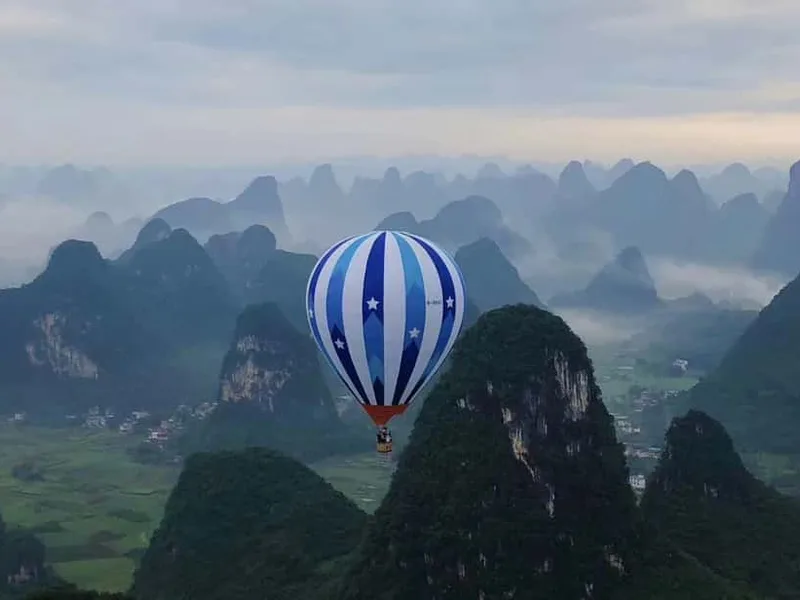 Yangshuo Hot Air Balloon at Sunrise or Sunset — hot air balloon ride in Yangshuo